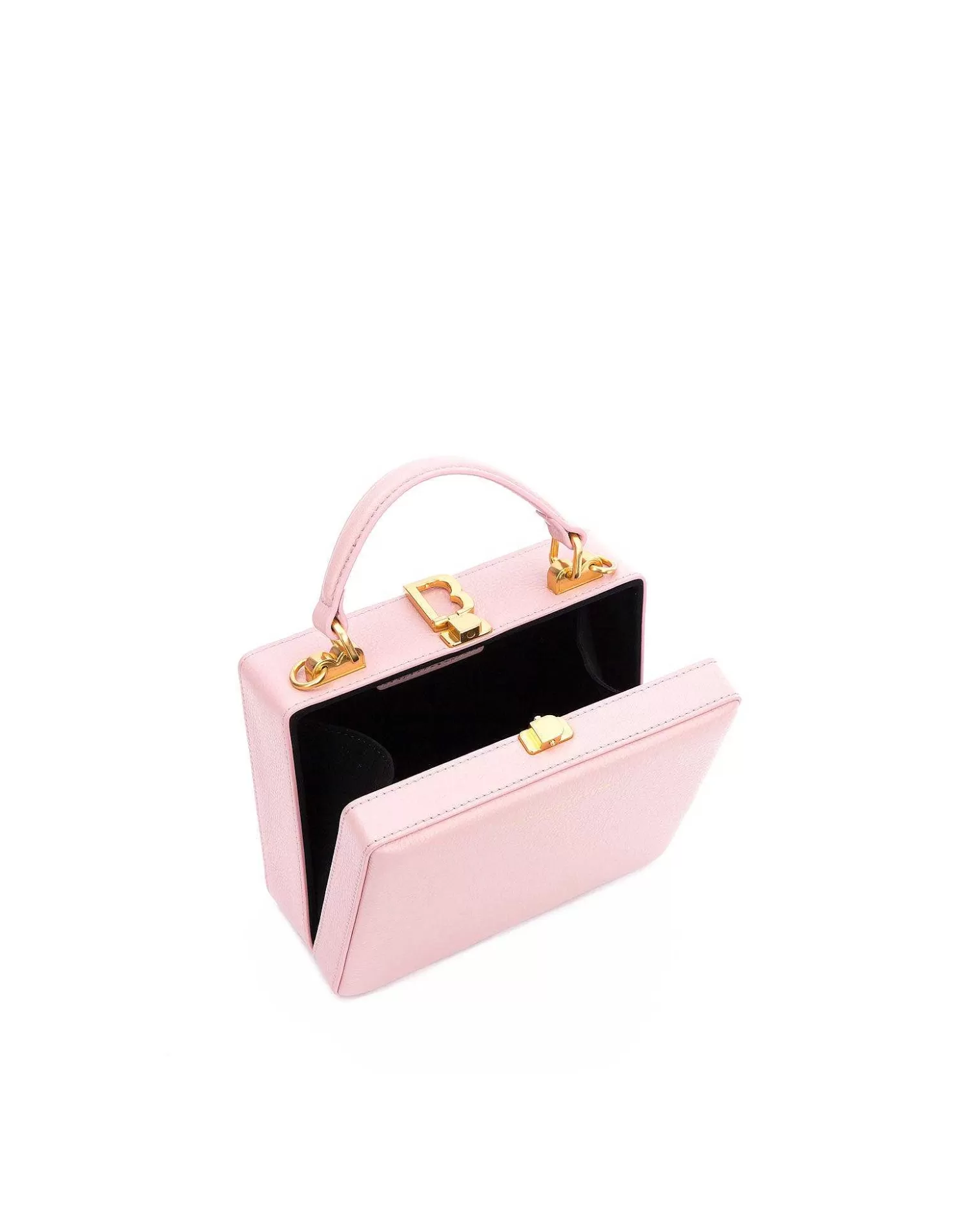 Top Handle Bags>Brandon Blackwood Kendrick Trunk Soft Pink Leather W/Brass Hardware