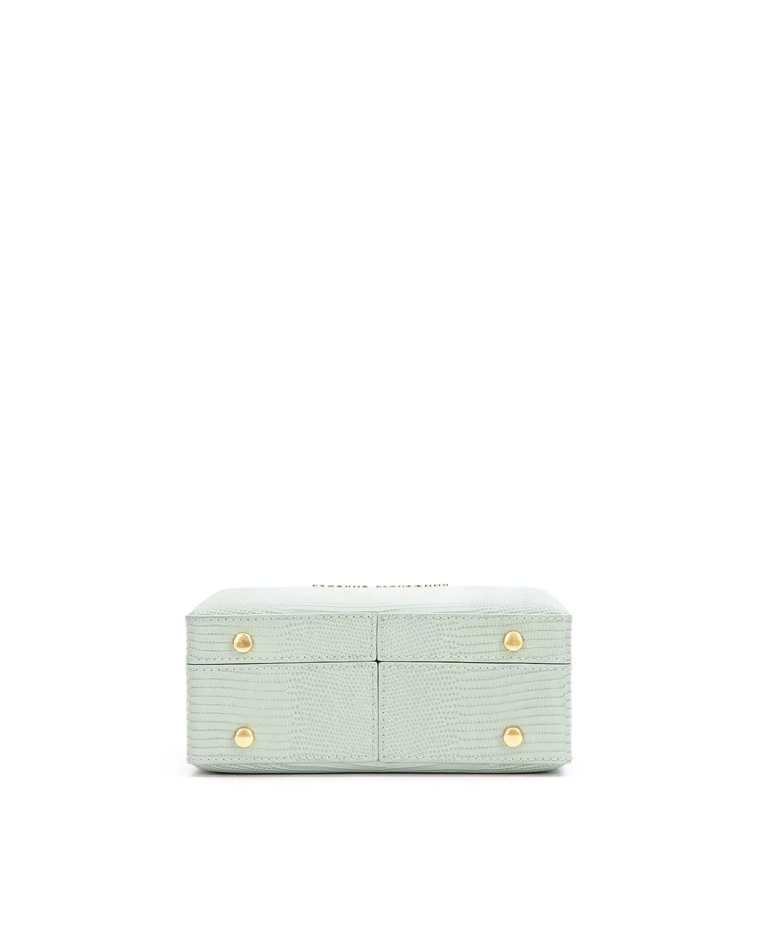 Top Handle Bags>Brandon Blackwood Kendrick Trunk Green Lizard Embossed Leather