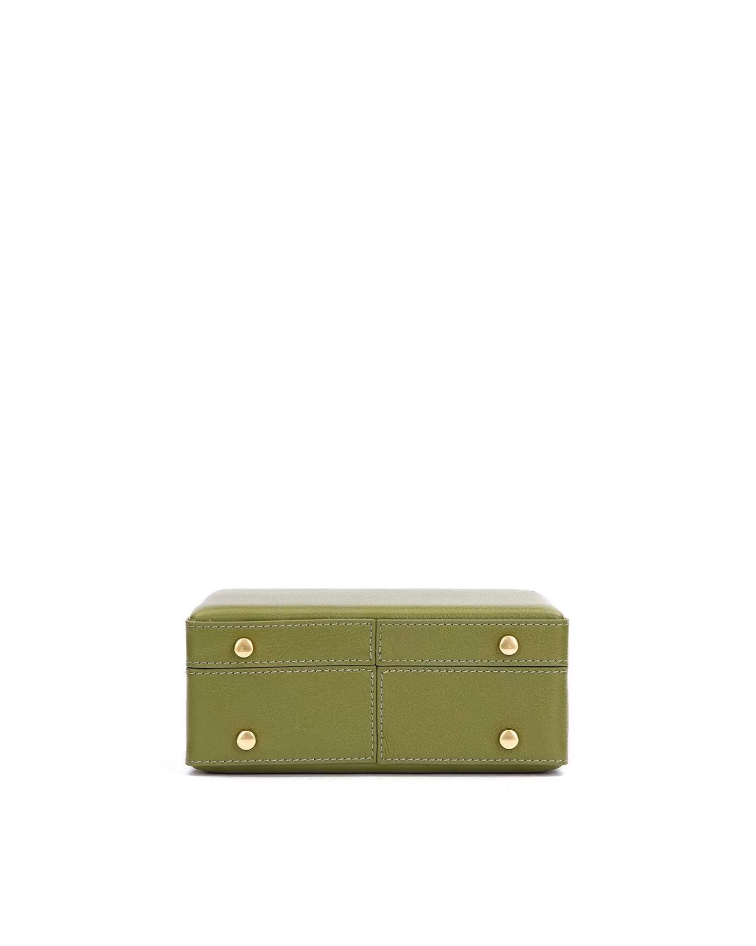 Top Handle Bags>Brandon Blackwood Kendrick Trunk Evergreen Leather W/Brass Hardware