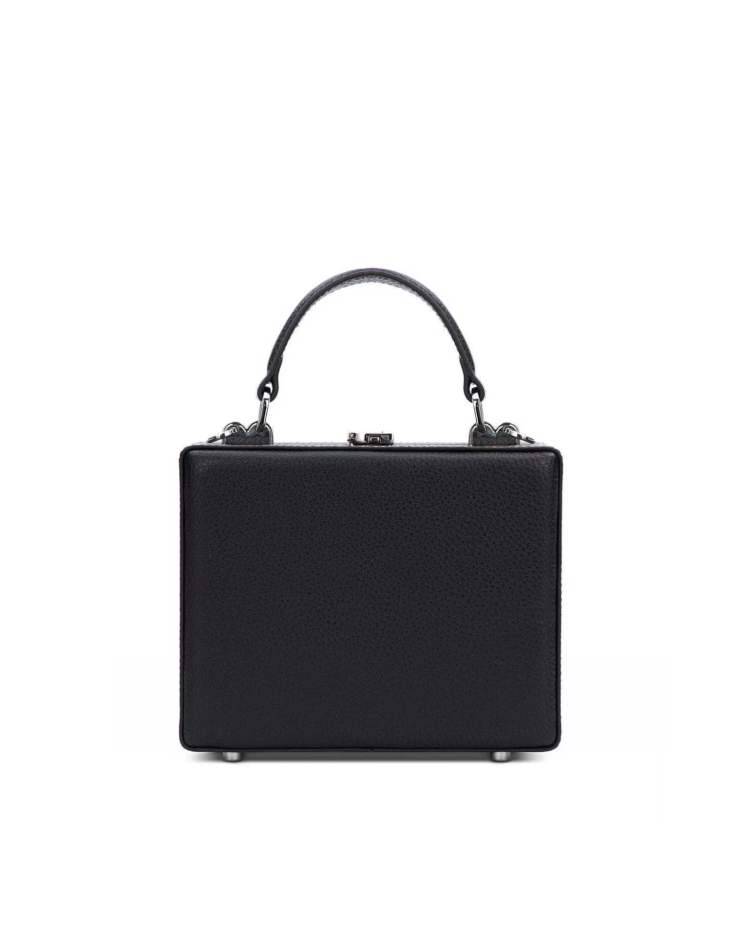 Top Handle Bags>Brandon Blackwood Kendrick Trunk Midnight Black Leather