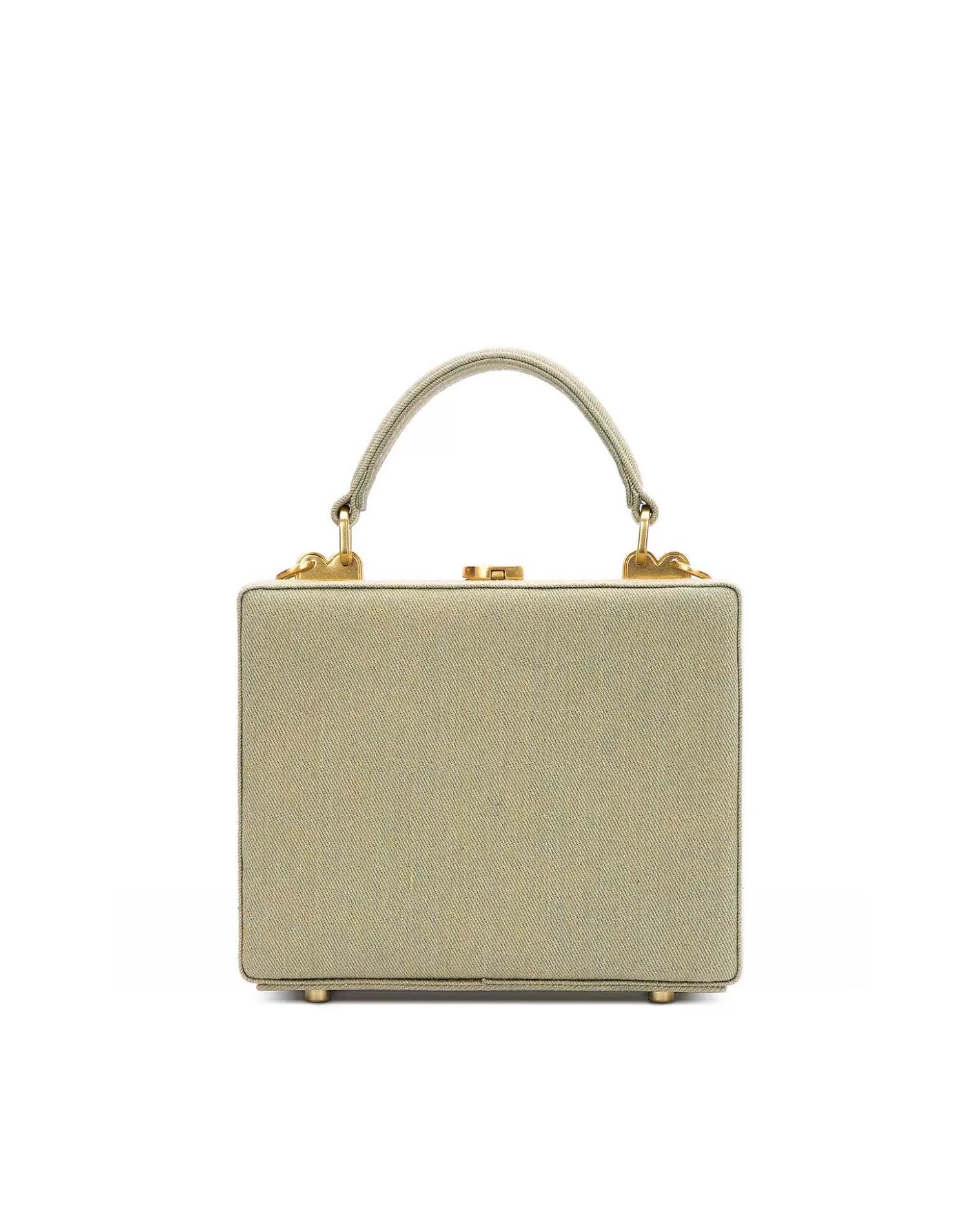 Top Handle Bags>Brandon Blackwood Kendrick Trunk Green Denim