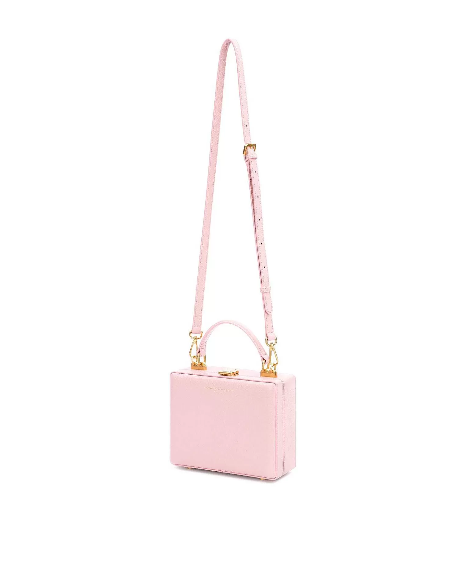 Top Handle Bags>Brandon Blackwood Kendrick Trunk Soft Pink Leather W/Brass Hardware