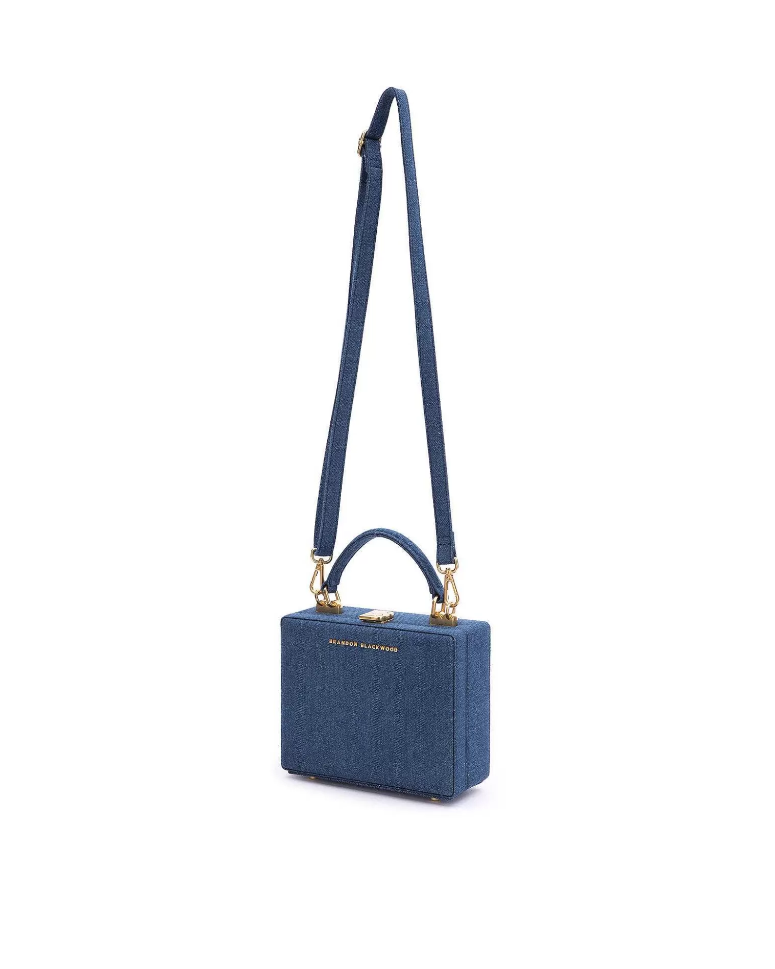 Top Handle Bags>Brandon Blackwood Kendrick Trunk Navy Blue Denim